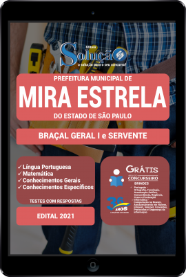 Apostila Prefeitura de Mira Estrela - SP em PDF - Braçal Geral I e Servente - Imagem 1