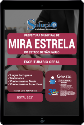 Apostila Prefeitura de Mira Estrela - SP em PDF - Escriturário Geral - Imagem 1