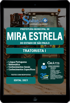 Apostila Prefeitura de Mira Estrela - SP em PDF - Tratorista I - Imagem 1