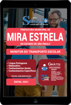 Apostila Prefeitura de Mira Estrela - SP em PDF - Monitor do Transporte Escolar - Imagem 1