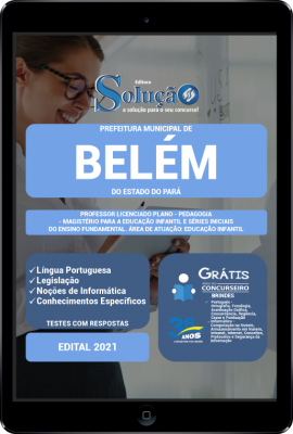 Apostila Prefeitura de Belém - PA em PDF - Professor Licenciado Pleno - Pedagogia - Magistério para a Educação Infantil e Séries Iniciais do Ensino Fundamental. Área de Atuação: Educação Infantil - Imagem 1