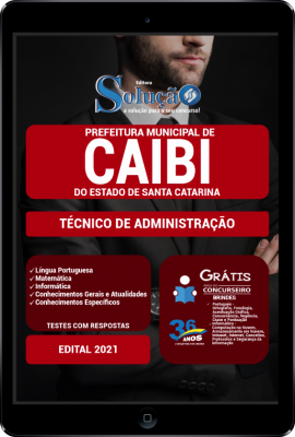 Apostila Prefeitura de Caibi - SC em PDF - Técnico de Administração - Imagem 1