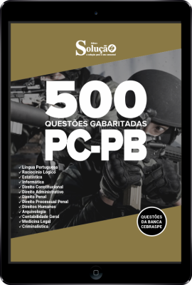 Caderno de Questões PC-PB em PDF - 500 Questões Gabaritadas - Imagem 1