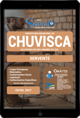 Apostila Prefeitura de Chuvisca - RS em PDF - Servente - Imagem 1