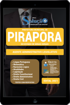 Apostila Câmara de Pirapora - MG em PDF - Agente Administrativo Legislativo - Imagem 1