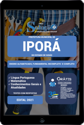 Apostila Prefeitura de Iporá - GO em PDF - Ensino Alfabetizado, Fundamental Incompleto e Completo - Imagem 1