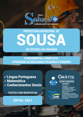 Apostila Prefeitura de Sousa - PB - Fundamental Completo: Operador de Máquinas Pesadas e Padeiro - Imagem 2