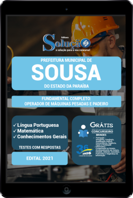 Apostila Prefeitura de Sousa - PB em PDF - Fundamental Completo: Operador de Máquinas Pesadas e Padeiro - Imagem 1