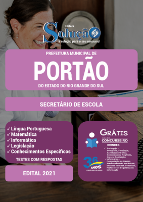 Apostila Prefeitura de Portão - RS - Secretário de Escola - Imagem 2