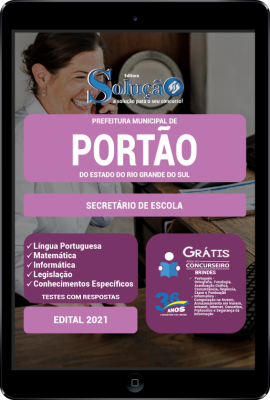 Apostila Prefeitura de Portão - RS em PDF - Secretário de Escola - Imagem 1