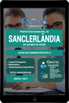 Apostila Prefeitura de Sanclerlândia - GO em PDF - Auxiliar Administrativo II - Imagem 1