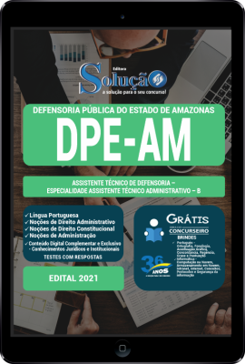 Apostila DPE-AM em PDF - Assistente Técnico de Defensoria - Especialidade Assistente Técnico Administrativo - B - Imagem 1