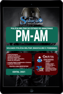 Apostila PM-AM em PDF - Soldado Polícia Militar (Masculino e Feminino) - Imagem 1