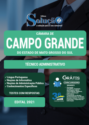 Apostila Câmara de Campo Grande - MS - Técnico Administrativo - Imagem 3