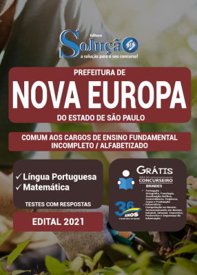 Apostila Prefeitura de Nova Europa - SP - Comum aos Cargos de Nível Fundamental Incompleto/Alfabetizado - Imagem 3