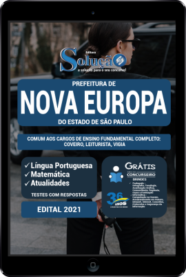 Apostila Prefeitura de Nova Europa - SP em PDF - Comum aos Cargos de Nível Fundamental Completo - Imagem 1