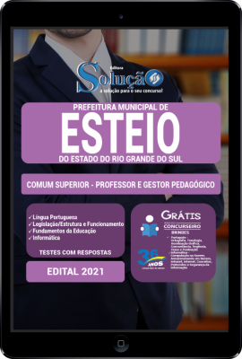 Apostila Prefeitura de Esteio - RS em PDF - Comum Superior - Professor e Gestor Pedagógico - Imagem 1