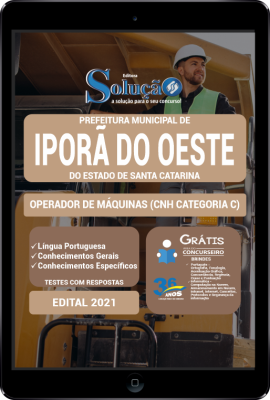 Apostila Prefeitura de Iporã do Oeste - SC em PDF - Operador de Máquinas (CNH Categoria C) - Imagem 1