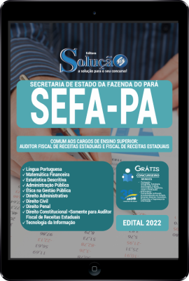 Apostila SEFA-PA em PDF - Comum aos Cargos de Ensino Superior: Auditor Fiscal de Receitas Estaduais e Fiscal de Receitas Estaduais - Imagem 1