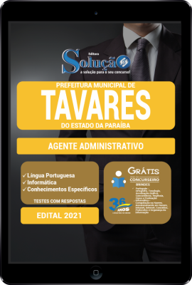 Apostila Prefeitura de Tavares - PB em PDF - Agente Administrativo - Imagem 1