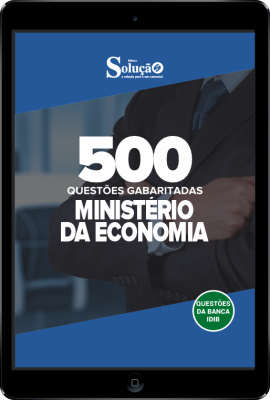 Caderno de Questões Ministério da Economia em PDF - 500 Questões Gabaritadas - Imagem 1