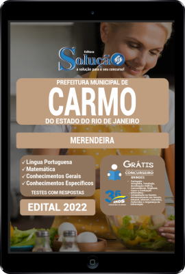 Apostila Prefeitura de Carmo - RJ em PDF - Merendeira - Imagem 1