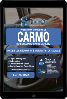 Apostila Prefeitura de Carmo - RJ em PDF - Motorista Categoria B e D - Imagem 1