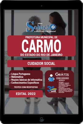 Apostila Prefeitura de Carmo - RJ em PDF - Cuidador Social - Imagem 1