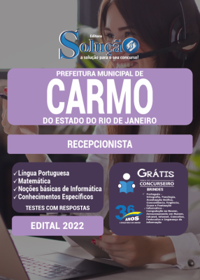 Apostila Prefeitura de Carmo - RJ - Recepcionista - Imagem 3