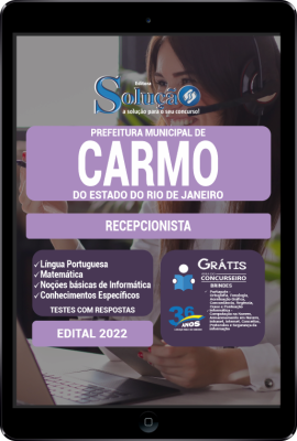 Apostila Prefeitura de Carmo - RJ em PDF - Recepcionista - Imagem 1