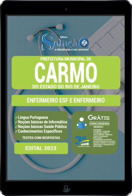 Apostila Prefeitura de Carmo - RJ em PDF - Enfermeiro ESF e Enfermeiro - Imagem 1