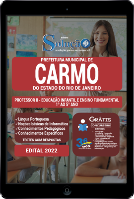 Apostila Prefeitura de Carmo - RJ em PDF - Professor II - Educação Infantil e Ensino Fundamental 1º ao 5º ano - Imagem 1