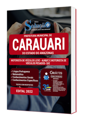 Apostila Prefeitura de Carauari - AM - Motorista de Veículos Leve (A/AB/C) e Motorista de Veículos Pesados (D/E) - Imagem 2