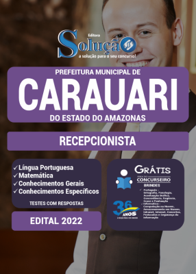 Apostila Prefeitura de Carauari - AM - Recepcionista - Imagem 3