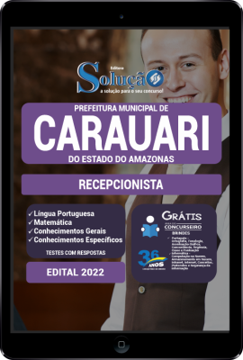 Apostila Prefeitura de Carauari - AM em PDF - Recepcionista - Imagem 1