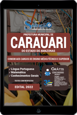 Apostila Prefeitura de Carauari - AM em PDF - Comum aos Cargos de Ensino Médio/Técnico e Superior - Imagem 1