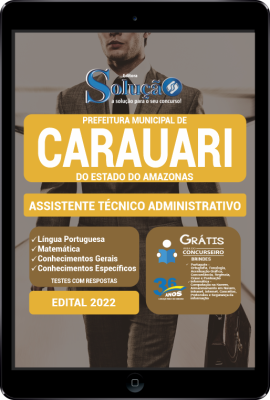 Apostila Prefeitura de Carauari - AM em PDF - Assistente Técnico Administrativo - Imagem 1