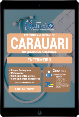 Apostila Prefeitura de Carauari - AM em PDF - Enfermeiro - Imagem 1