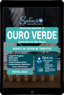 Apostila Prefeitura de Ouro Verde - SP em PDF - Agente de Setor de Tributos - Imagem 1