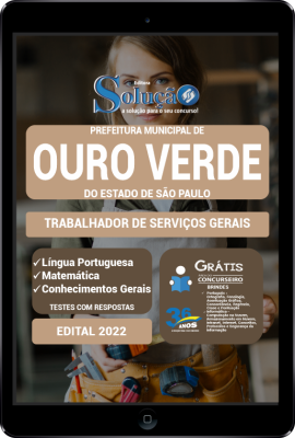 Apostila Prefeitura de Ouro Verde - SP em PDF - Trabalhador de Serviços Gerais - Imagem 1