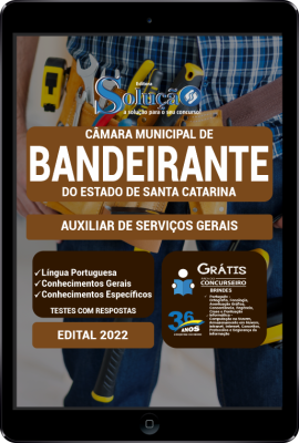 Apostila Câmara de Bandeirante - SC em PDF - Auxiliar de Serviços Gerais - Imagem 1