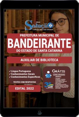 Apostila Prefeitura de Bandeirante - SC em PDF - Auxiliar de Biblioteca - Imagem 1