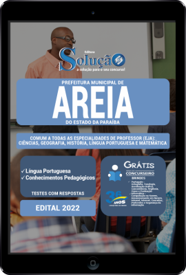 Apostila Prefeitura de Areia - PB em PDF - Comum a Todas as Especialidades de Professor (EJA) - Imagem 1