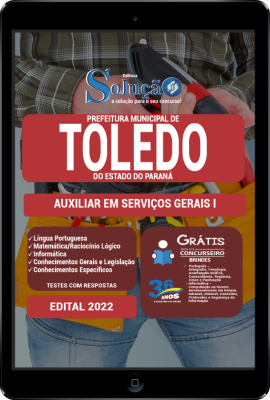 Apostila Prefeitura de Toledo - PR em PDF - Auxiliar em Serviços Gerais I - Imagem 1