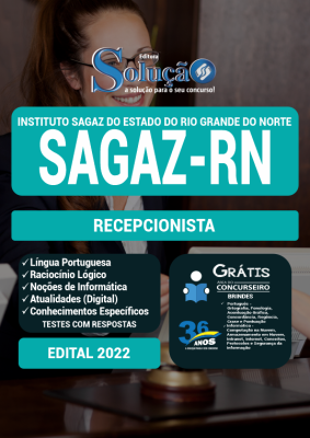 Apostila Instituto SAGAZ - RN - Recepcionista - Imagem 3