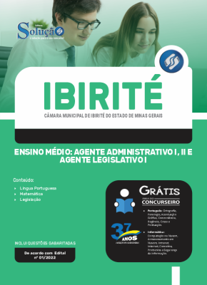 Apostila Câmara de Ibirité - MG  - Ensino Médio: Agente Administrativo I, II e Agente Legislativo I - Imagem 3