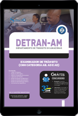 Apostila DETRAN-AM em PDF - Examinador de Trânsito (CNH Categoria AB, AD e AE) - Imagem 1