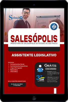 Apostila Prefeitura de Salesópolis - SP em PDF - Assistente Legislativo - Imagem 1