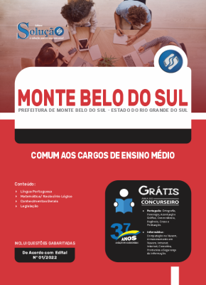 Apostila Prefeitura de Monte Belo do Sul - RS - Comum aos Cargos de Ensino Médio - Imagem 3