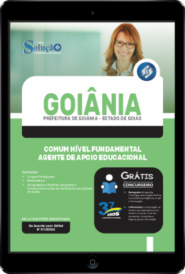 Apostila Prefeitura de Goiânia - GO em PDF - Comum Nível Fundamental: Agente de Apoio Educacional - Imagem 1